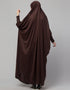 Muslimah Smoking Sleeve Tie at Back Ready To Wear Instant Full Size Jeresy JiIbab Front View